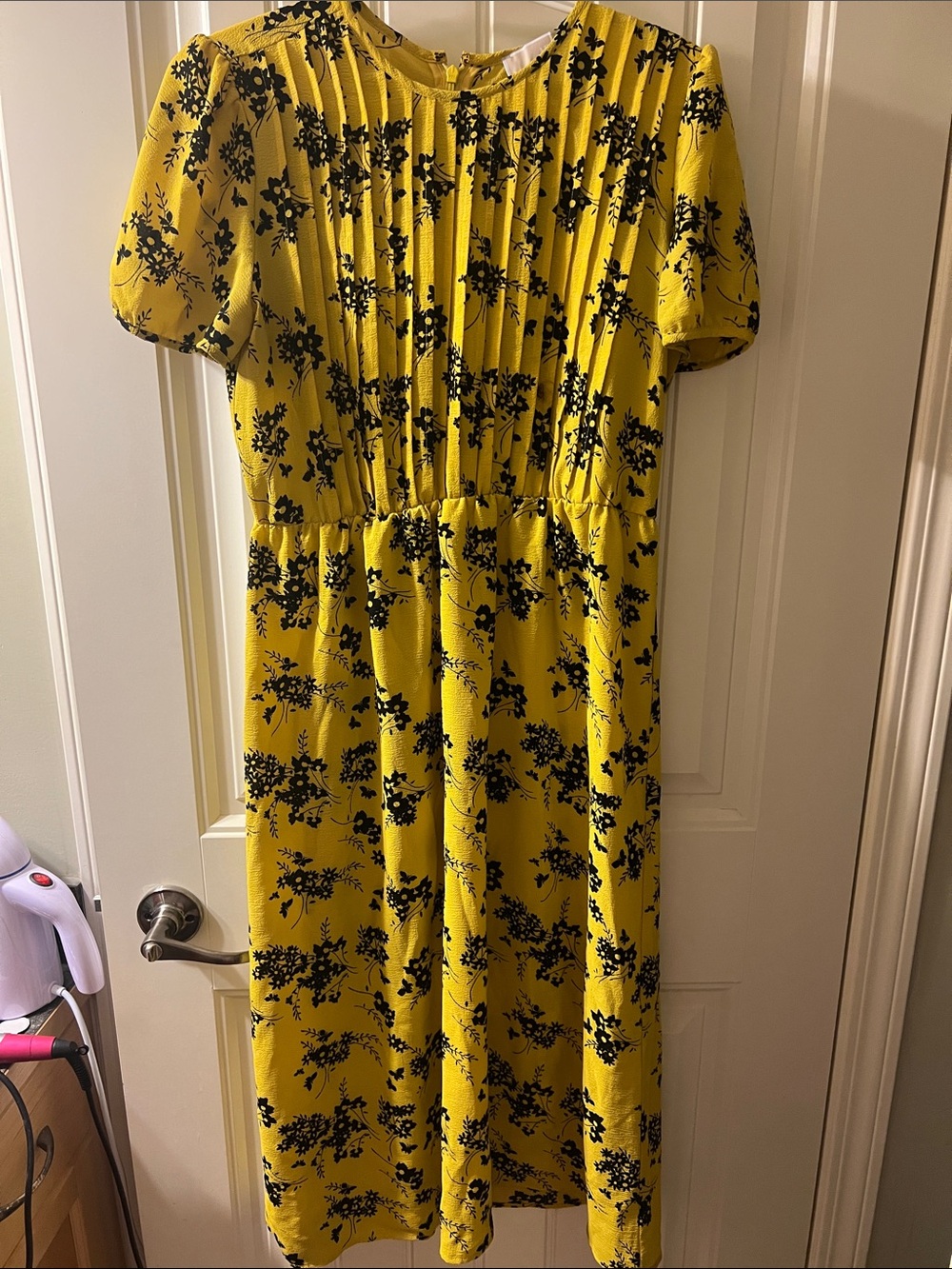 MICHAEL Michael Kors Yellow and Black Floral Maxi Dress